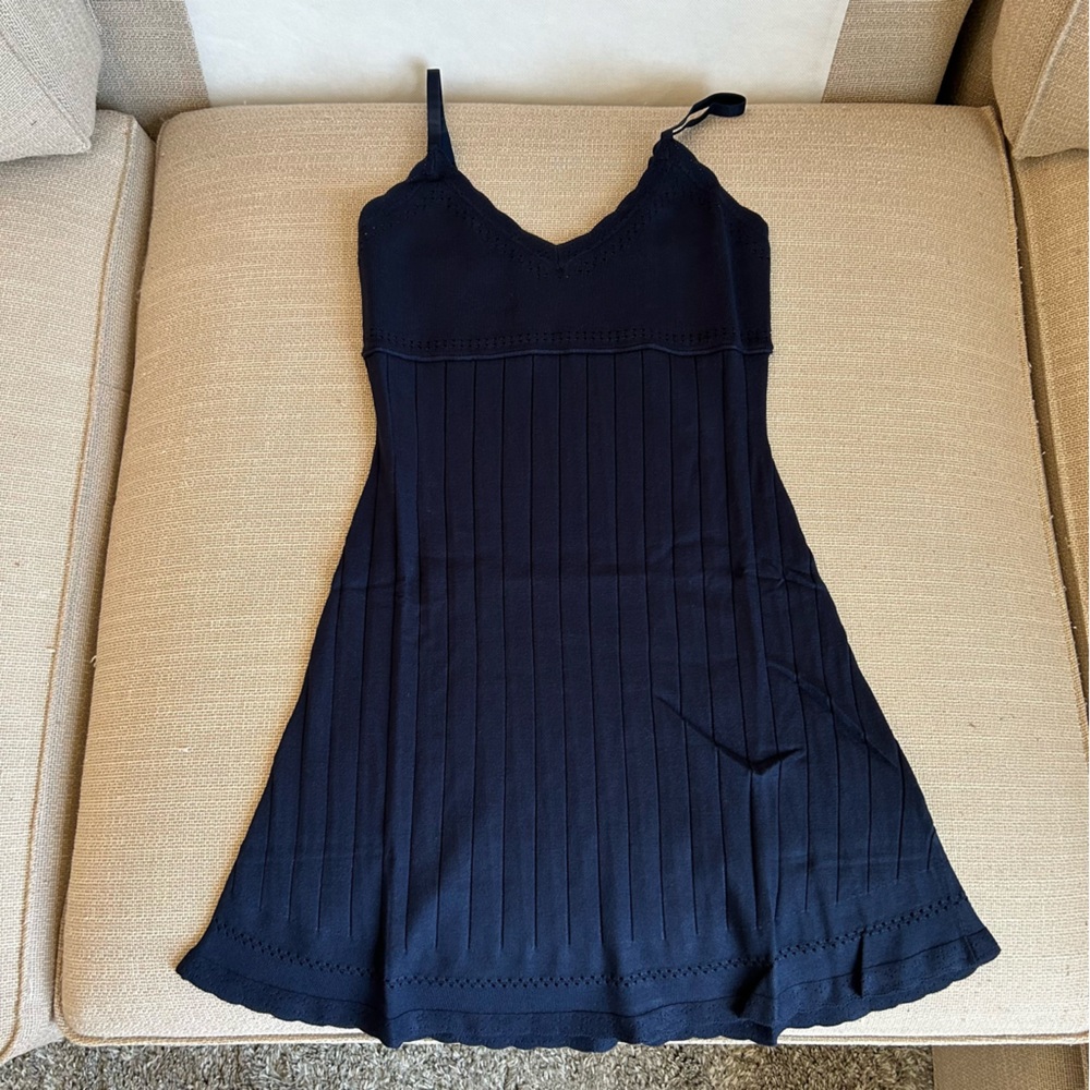 BEST Realisation Par The Charlotte Mini Knit Dress - Navy Blue Causal Vacation - Picture 7 of 11